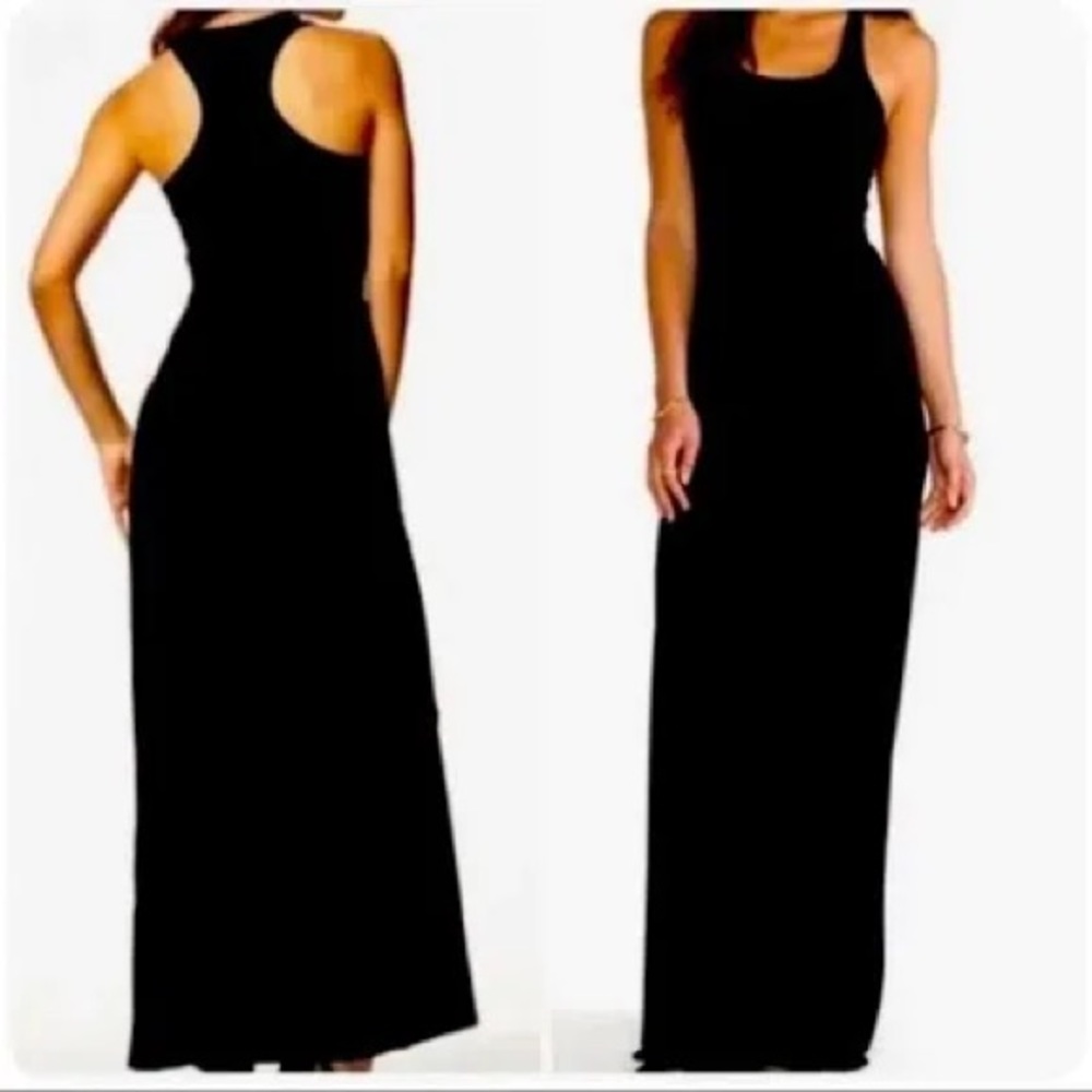Johnny Was Calme black racer knit maxi dress. Size small.